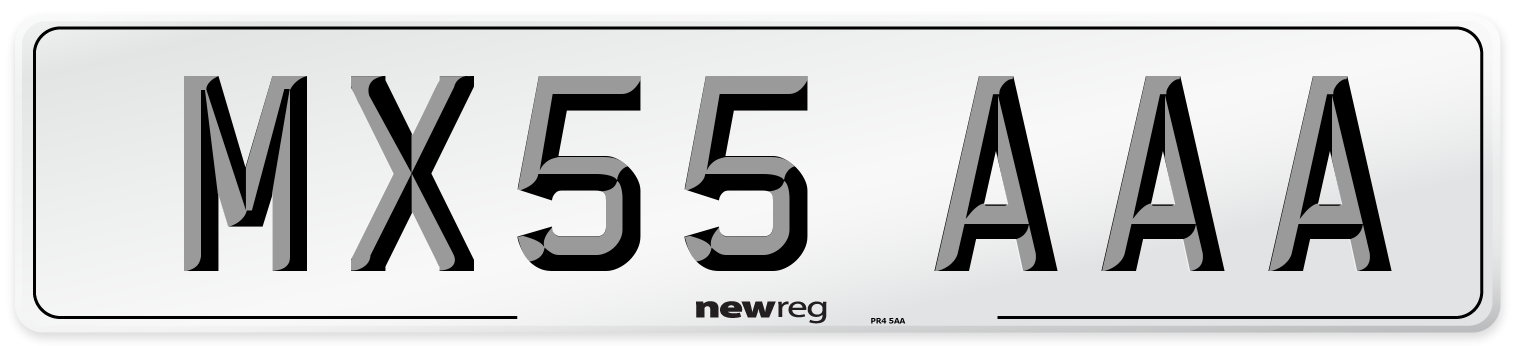 MX55 AAA Front Number Plate