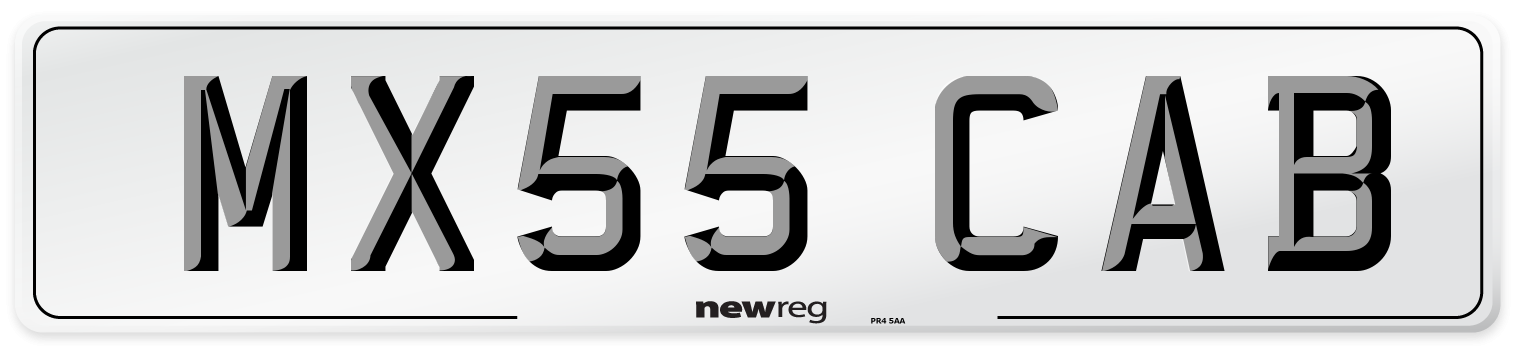 MX55 CAB Front Number Plate