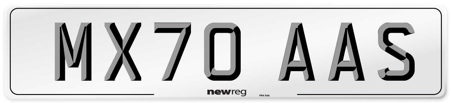 MX70 AAS Front Number Plate