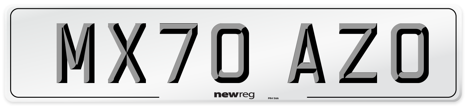 MX70 AZO Front Number Plate