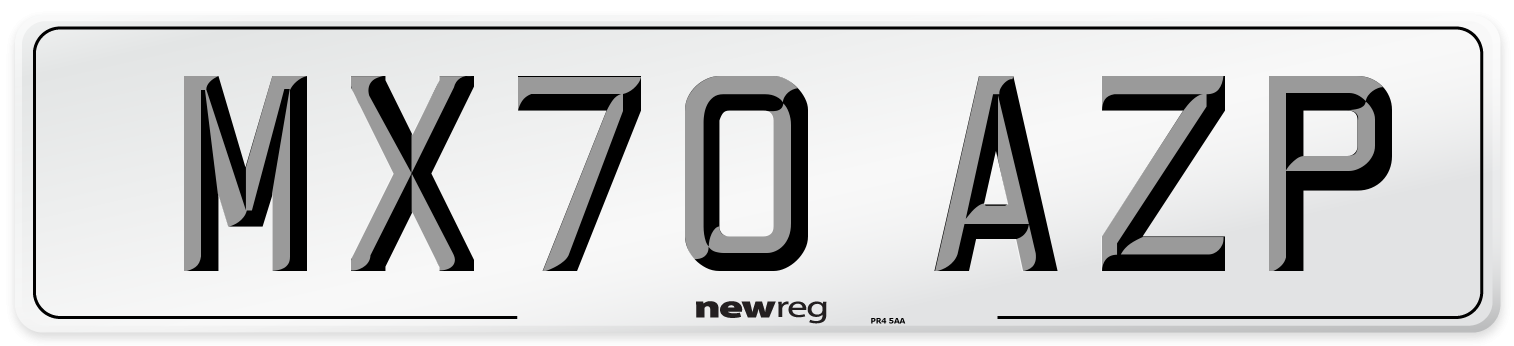 MX70 AZP Front Number Plate