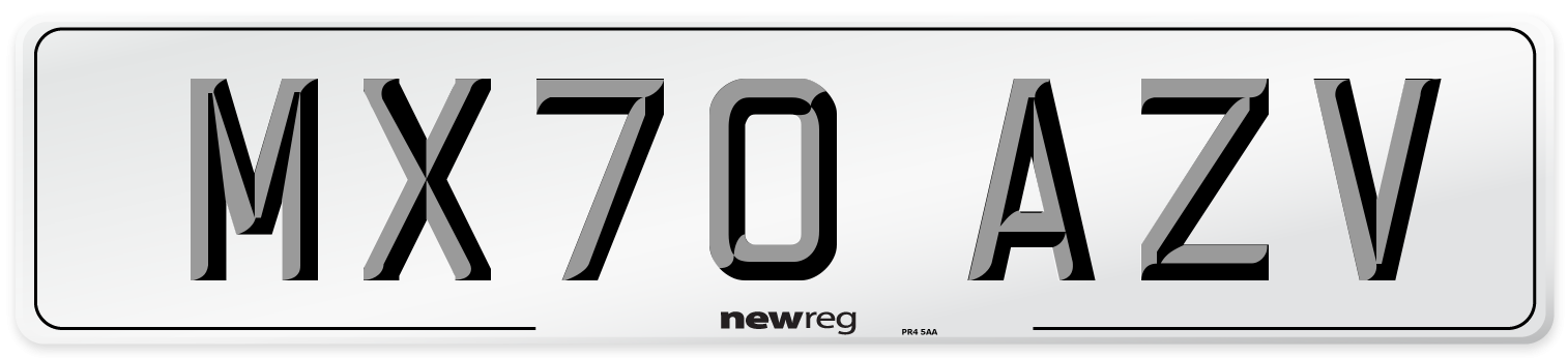 MX70 AZV Front Number Plate