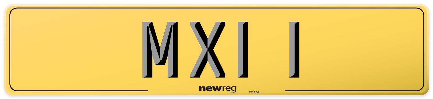 MXI 1 Rear Number Plate