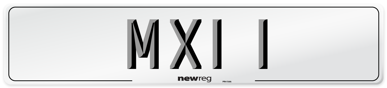 MXI 1 Front Number Plate