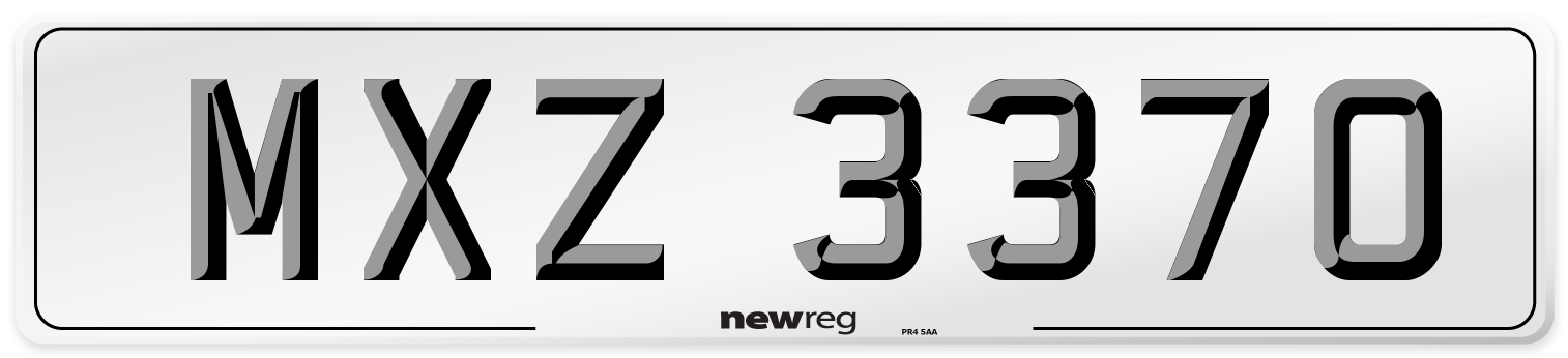 MXZ 3370 Front Number Plate