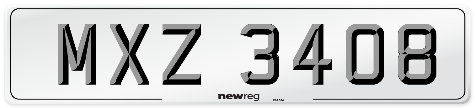MXZ 3408 Front Number Plate