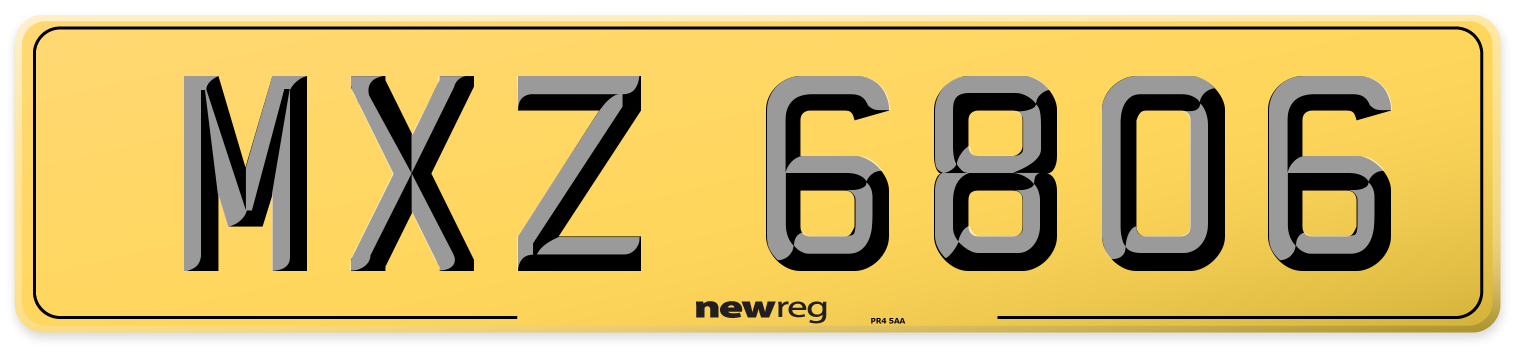 MXZ 6806 Rear Number Plate