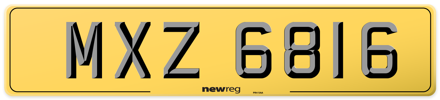 MXZ 6816 Rear Number Plate