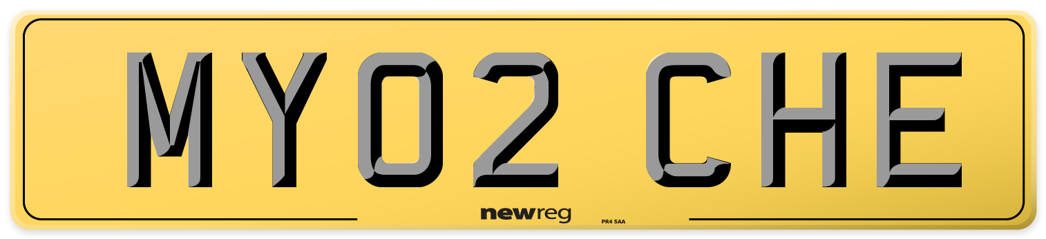 MY02 CHE Rear Number Plate
