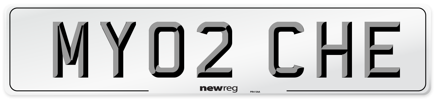 MY02 CHE Front Number Plate