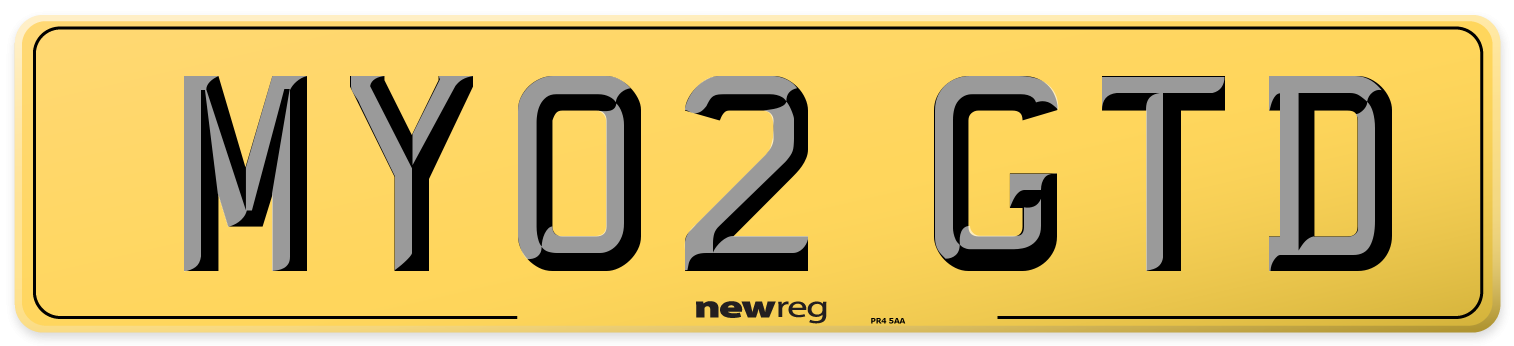 MY02 GTD Rear Number Plate