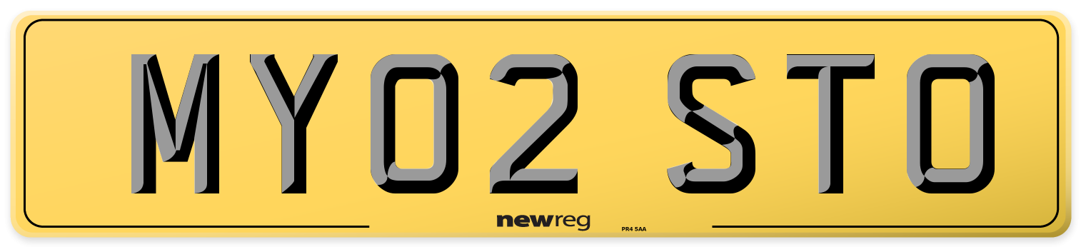 MY02 STO Rear Number Plate