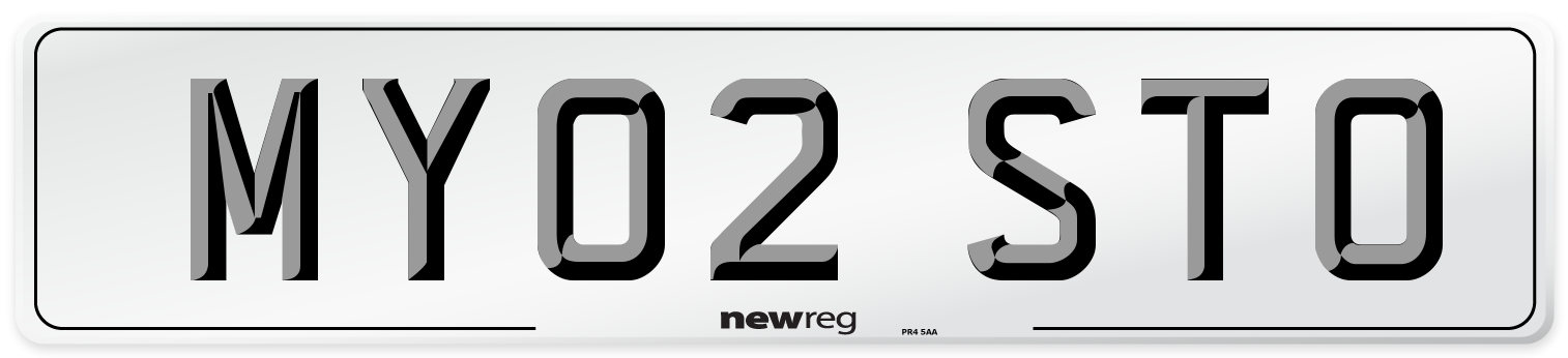 MY02 STO Front Number Plate