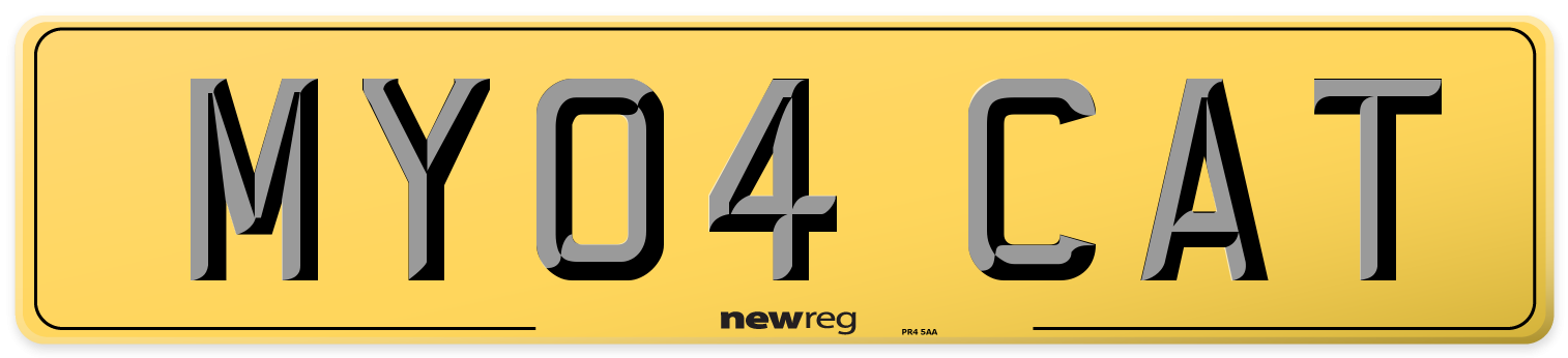 MY04 CAT Rear Number Plate