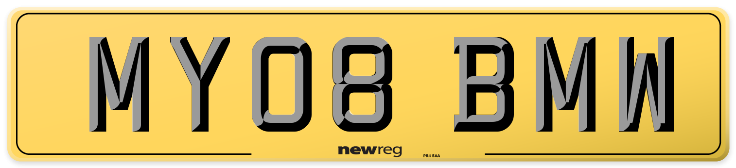 MY08 BMW Rear Number Plate