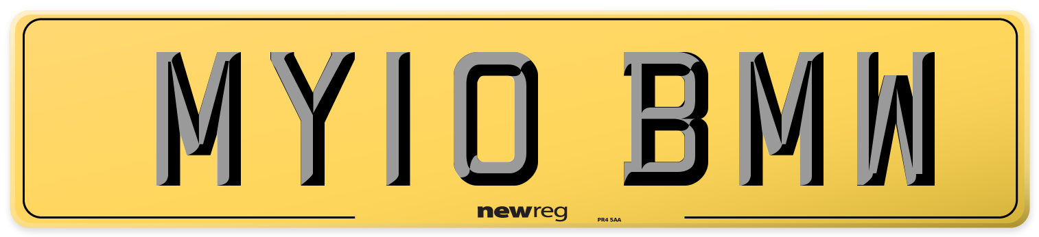 MY10 BMW Rear Number Plate