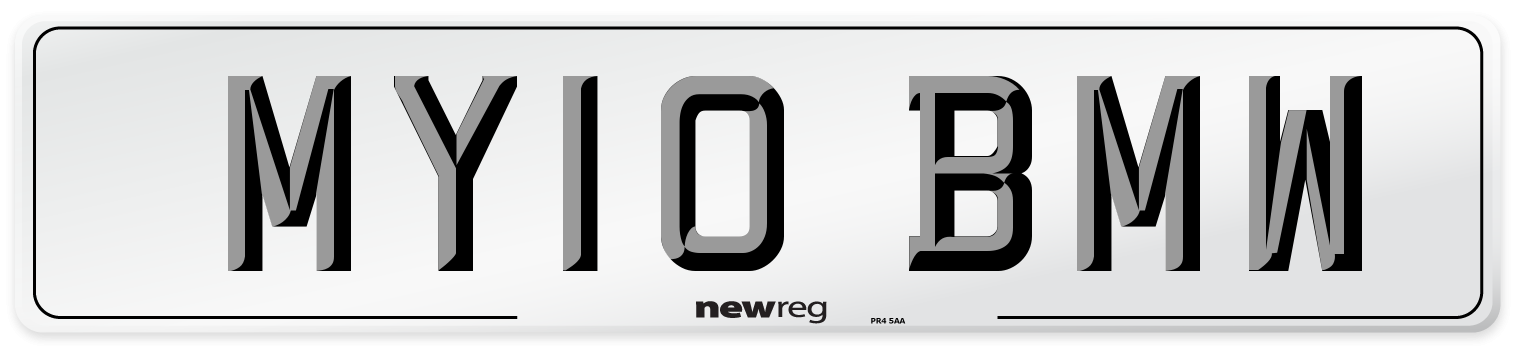 MY10 BMW Front Number Plate
