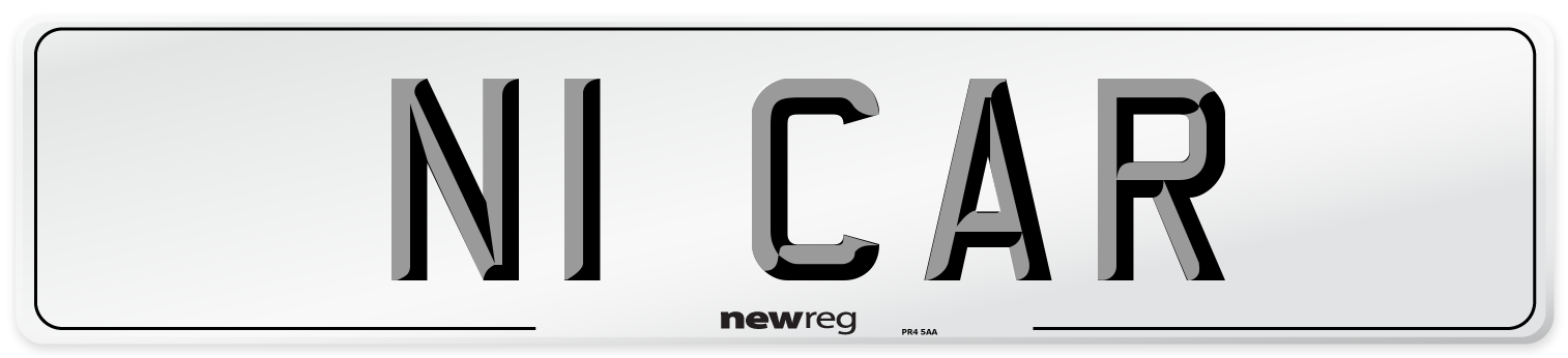 N1 CAR Front Number Plate