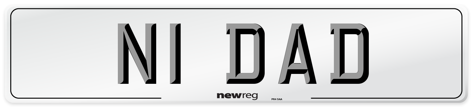N1 DAD Front Number Plate