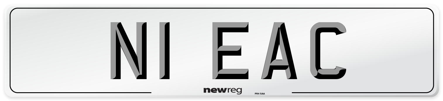 N1 EAC Front Number Plate