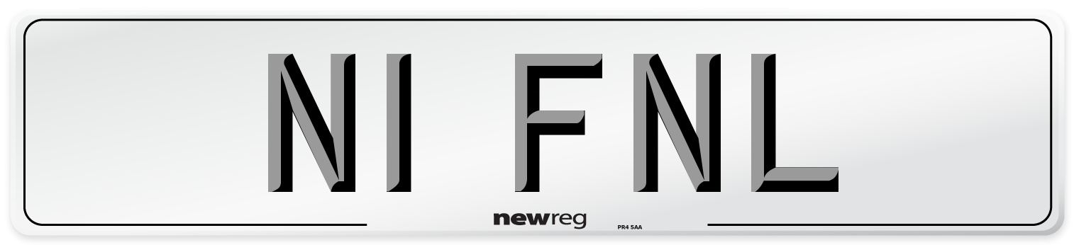 N1 FNL Front Number Plate