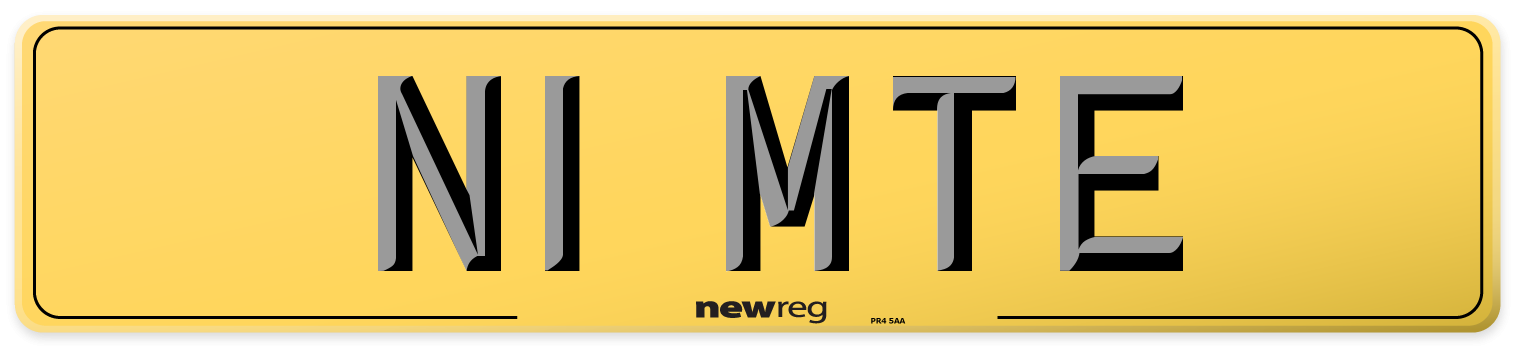 N1 MTE Rear Number Plate