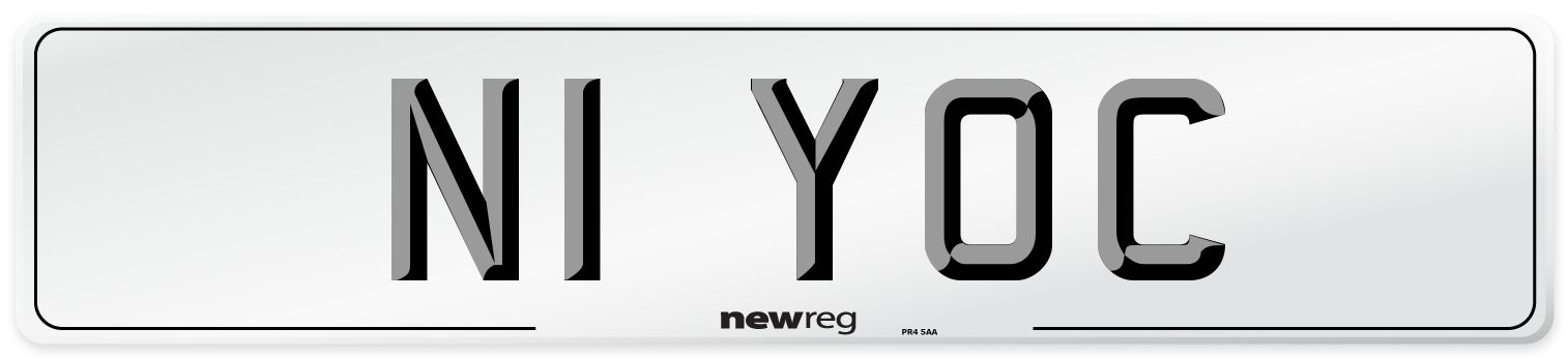 N1 YOC Front Number Plate