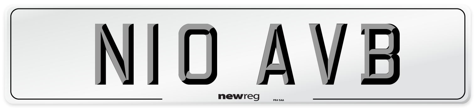 N10 AVB Front Number Plate