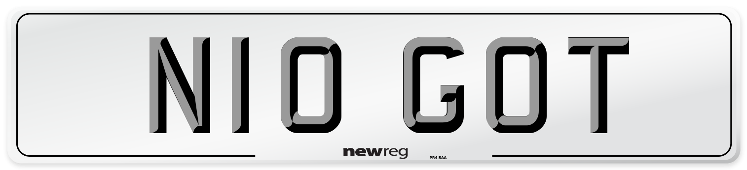 N10 GOT Front Number Plate