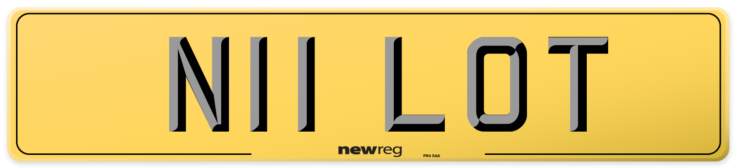 N11 LOT Rear Number Plate
