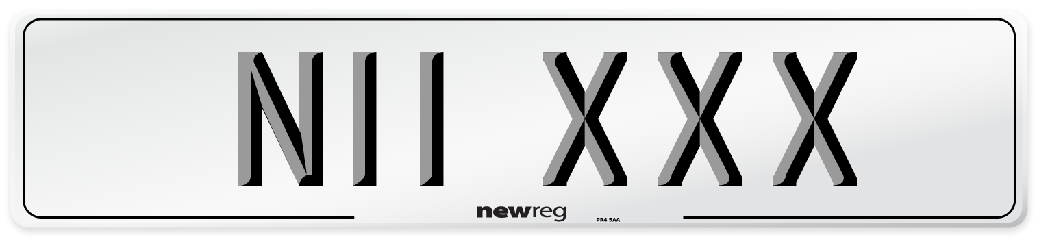 N11 XXX Front Number Plate