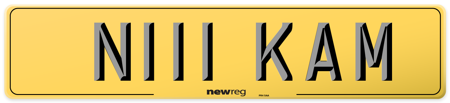N111 KAM Rear Number Plate
