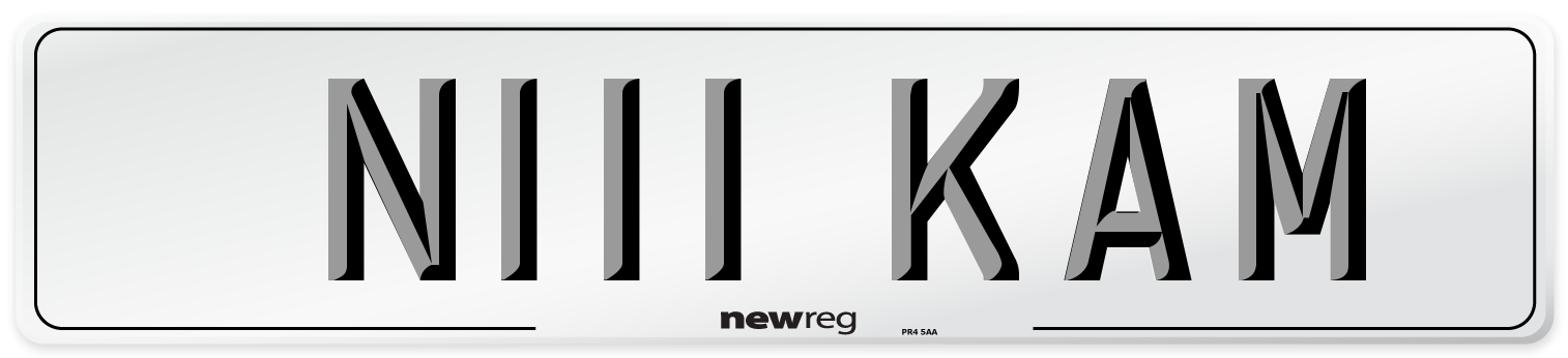 N111 KAM Front Number Plate