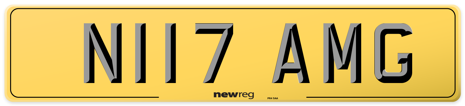 N117 AMG Rear Number Plate