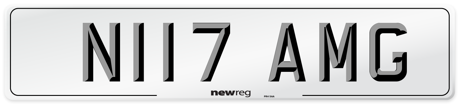 N117 AMG Front Number Plate
