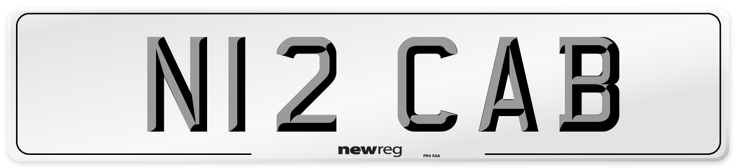 N12 CAB Front Number Plate