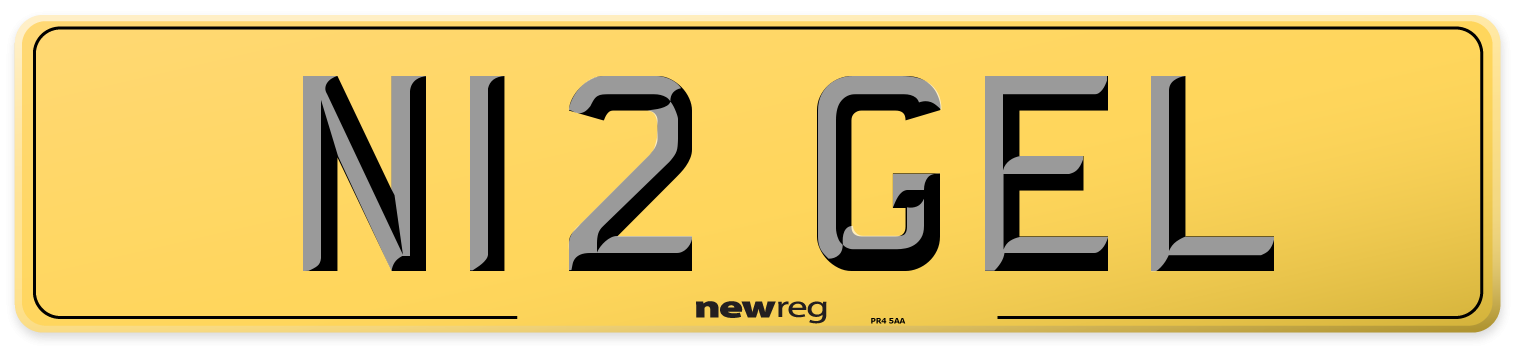 N12 GEL Rear Number Plate