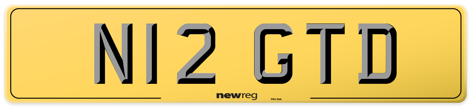 N12 GTD Rear Number Plate