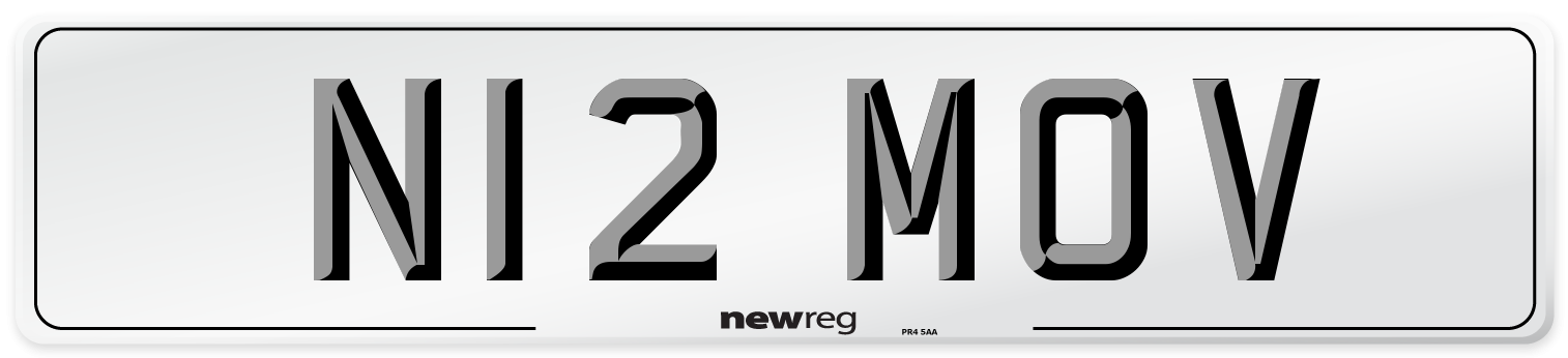 N12 MOV Front Number Plate