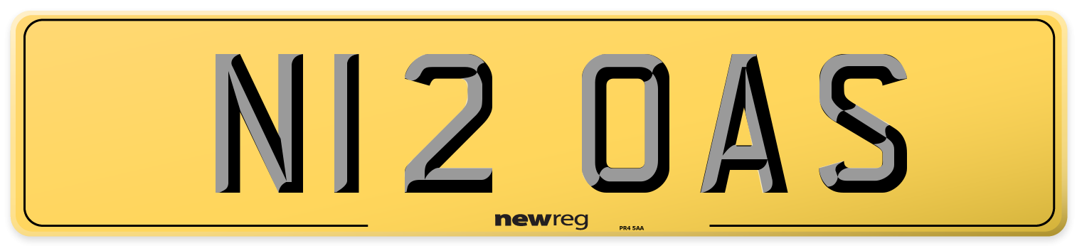 N12 OAS Rear Number Plate