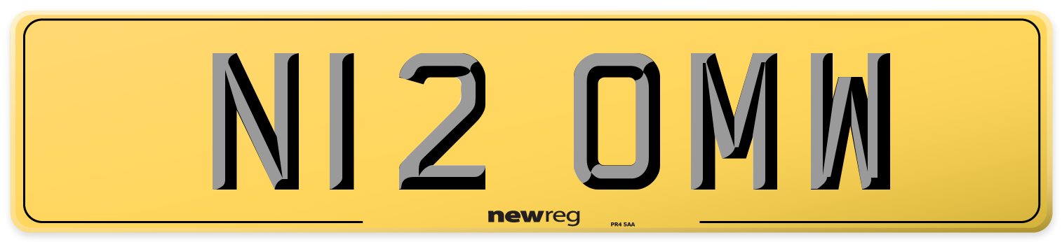 N12 OMW Rear Number Plate