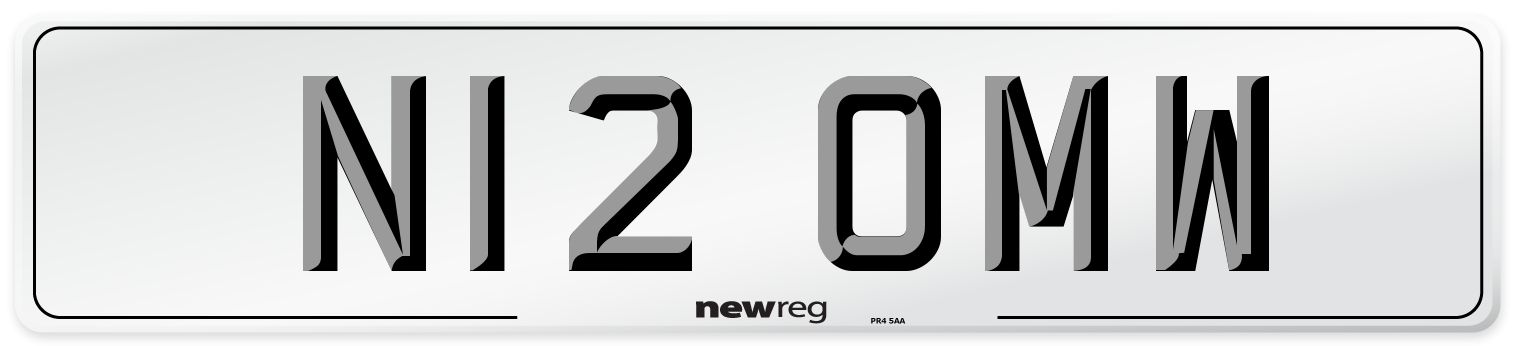 N12 OMW Front Number Plate