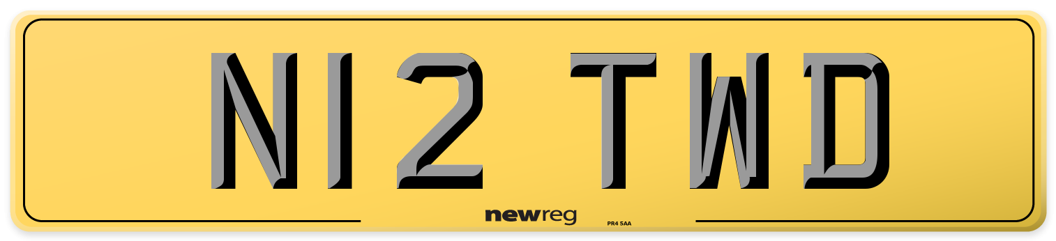 N12 TWD Rear Number Plate