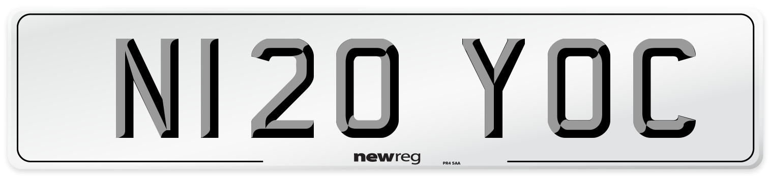 N120 YOC Front Number Plate