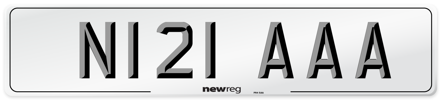 N121 AAA Front Number Plate