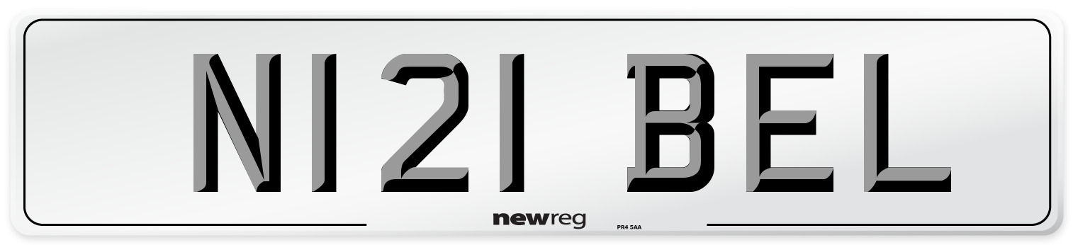 N121 BEL Front Number Plate