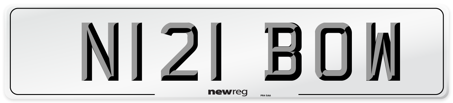 N121 BOW Front Number Plate