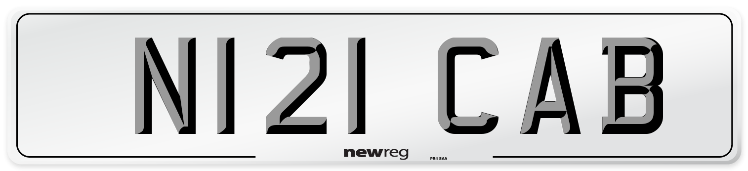 N121 CAB Front Number Plate