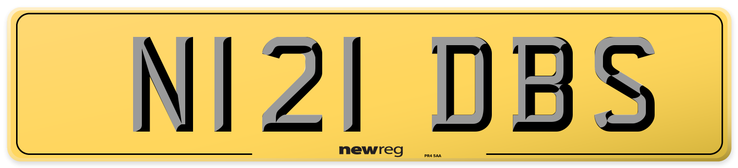 N121 DBS Rear Number Plate