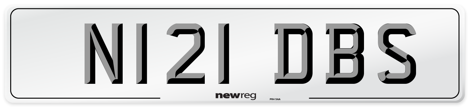 N121 DBS Front Number Plate